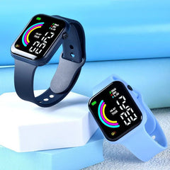 Child Watch: Ultra-Light LED Digital Watch for Kids, Sports Military Silicone Wristband, Electronic Clock - Relogio Infantil