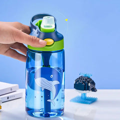 Children's straw cup: anti-falling water bottle for summer school
