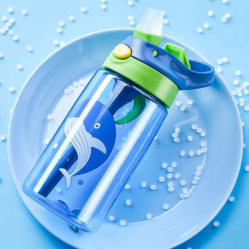 Children's straw cup: anti-falling water bottle for summer school