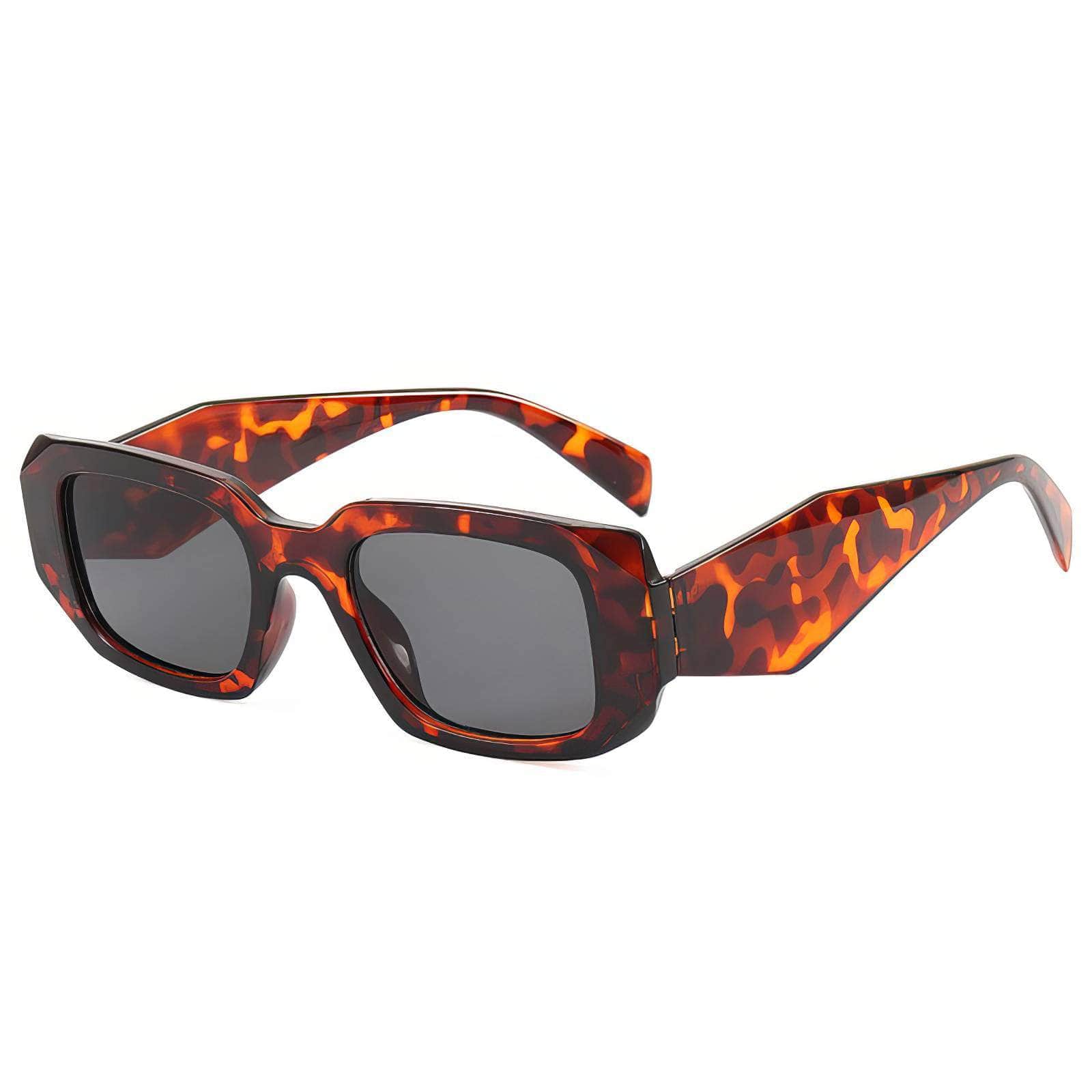 Classic Rectangle Polygon Eyewear Bean Ash / Resin