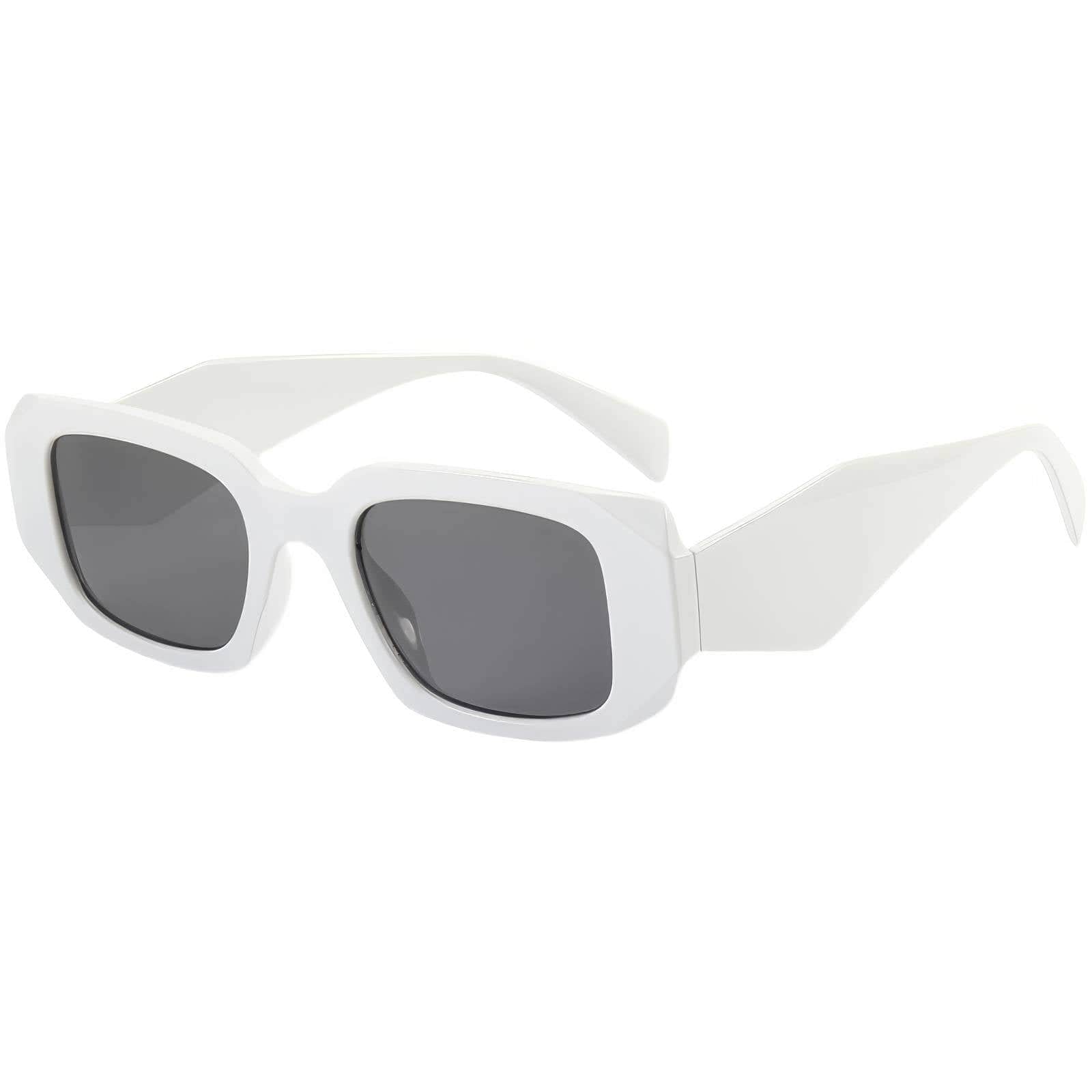Classic Rectangle Polygon Eyewear Solid Gray / Resin