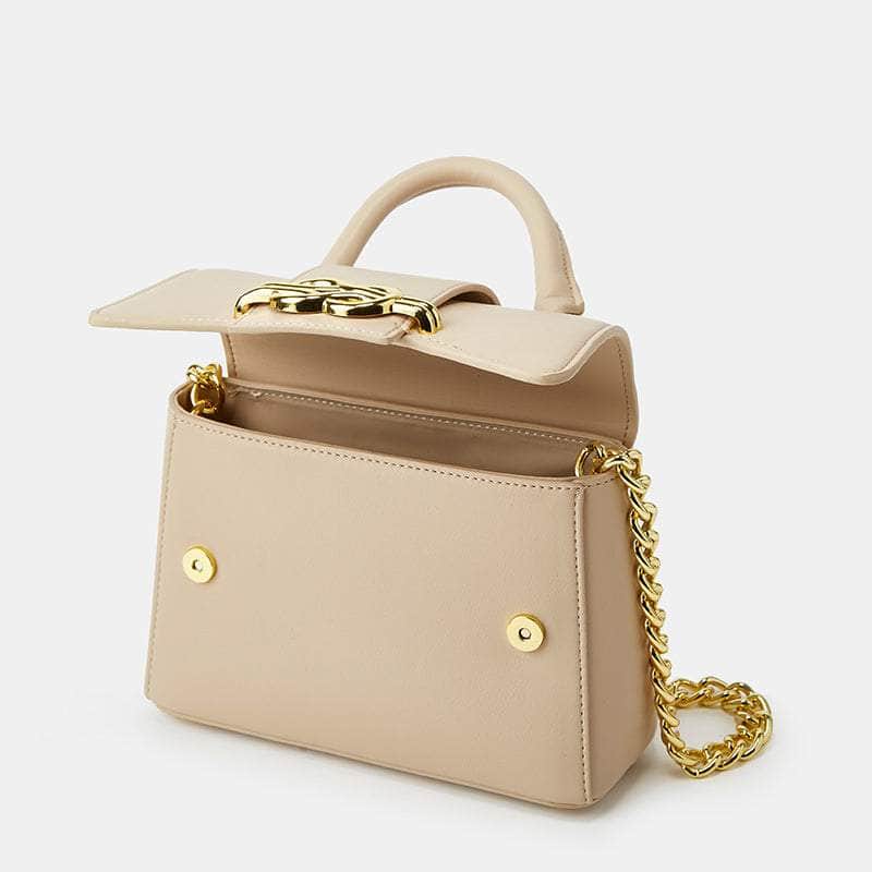 Classic Shoulder Bag with a Vintage Alligator Texture