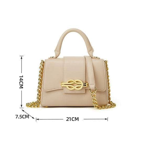 Classic Shoulder Bag with a Vintage Alligator Texture
