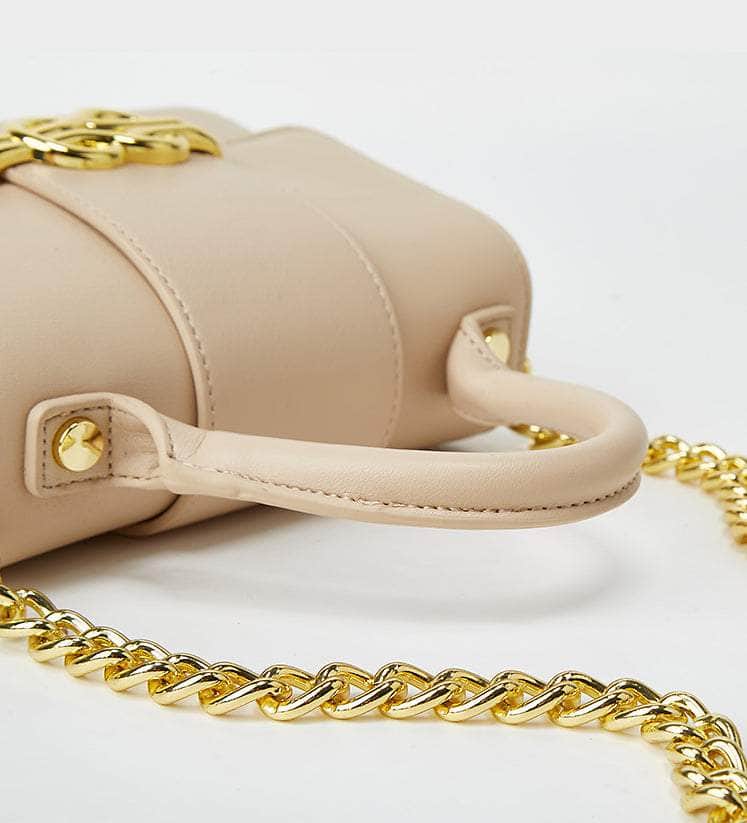 Classic Shoulder Bag with a Vintage Alligator Texture