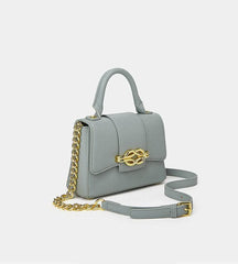 Classic Shoulder Bag with a Vintage Alligator Texture