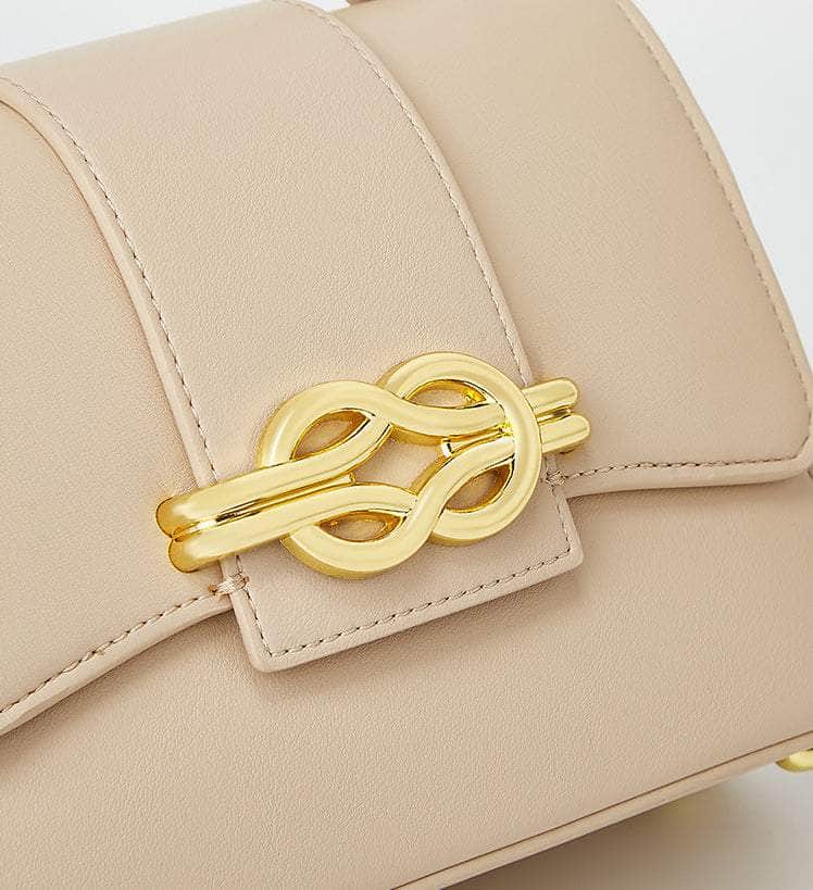 Classic Shoulder Bag with a Vintage Alligator Texture
