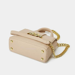 Classic Shoulder Bag with a Vintage Alligator Texture