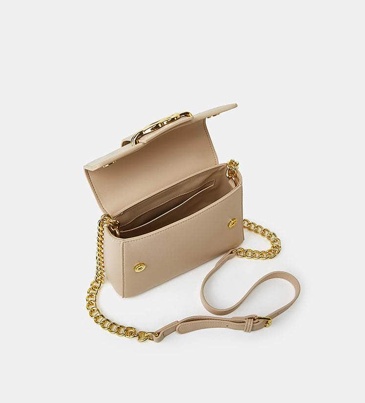 Classic Shoulder Bag with a Vintage Alligator Texture