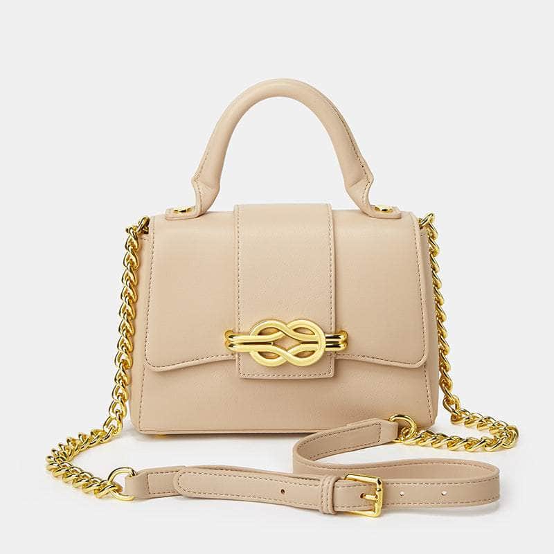 Classic Shoulder Bag with a Vintage Alligator Texture