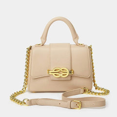 Classic Shoulder Bag with a Vintage Alligator Texture