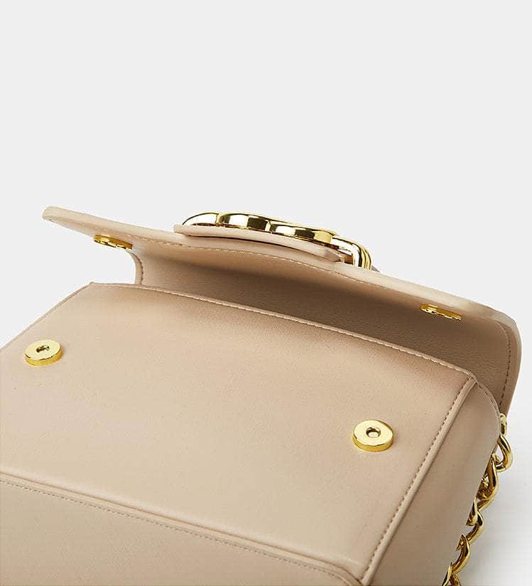 Classic Shoulder Bag with a Vintage Alligator Texture