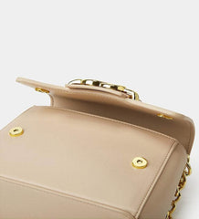 Classic Shoulder Bag with a Vintage Alligator Texture