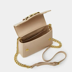 Classic Shoulder Bag with a Vintage Alligator Texture