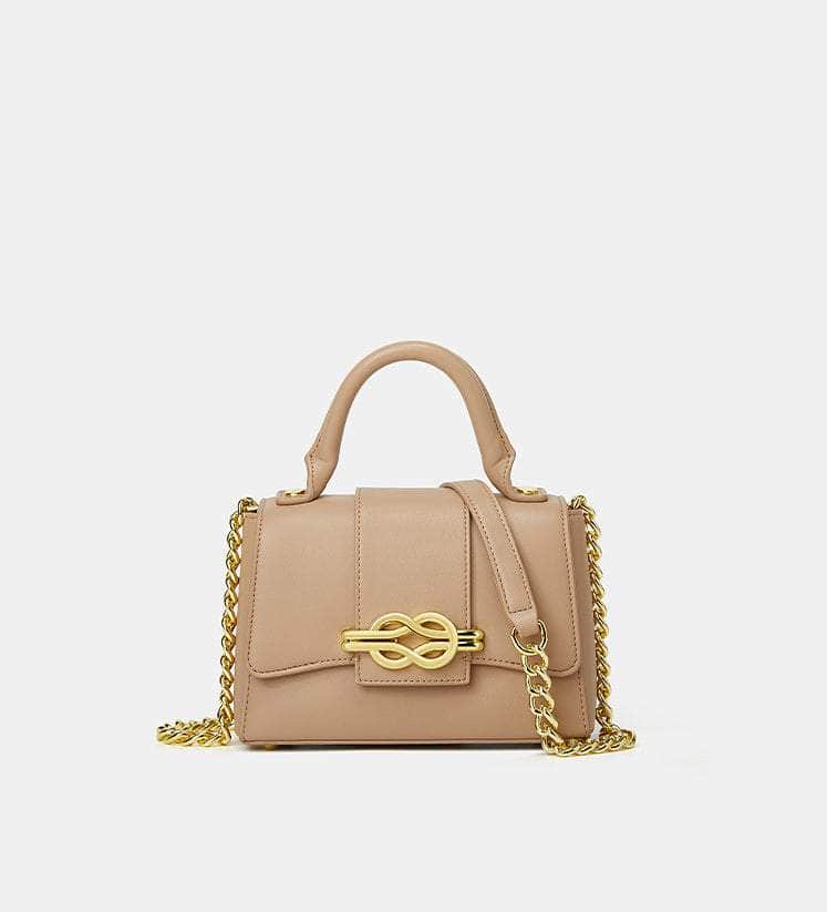 Classic Shoulder Bag with a Vintage Alligator Texture