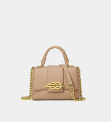 Classic Shoulder Bag with a Vintage Alligator Texture