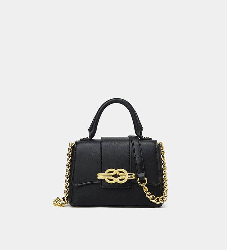 Classic Shoulder Bag with a Vintage Alligator Texture