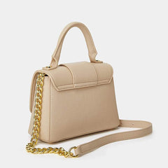 Classic Shoulder Bag with a Vintage Alligator Texture
