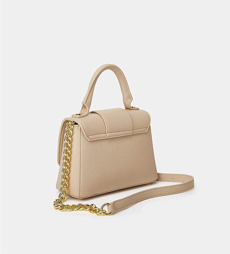 Classic Shoulder Bag with a Vintage Alligator Texture