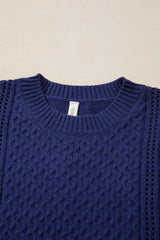 Classic Texture Knit Long Sleeve Sweater