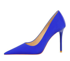 Classy Pointy Toe Banquet Stiletto Heels EU 33 / Blue / 10CM