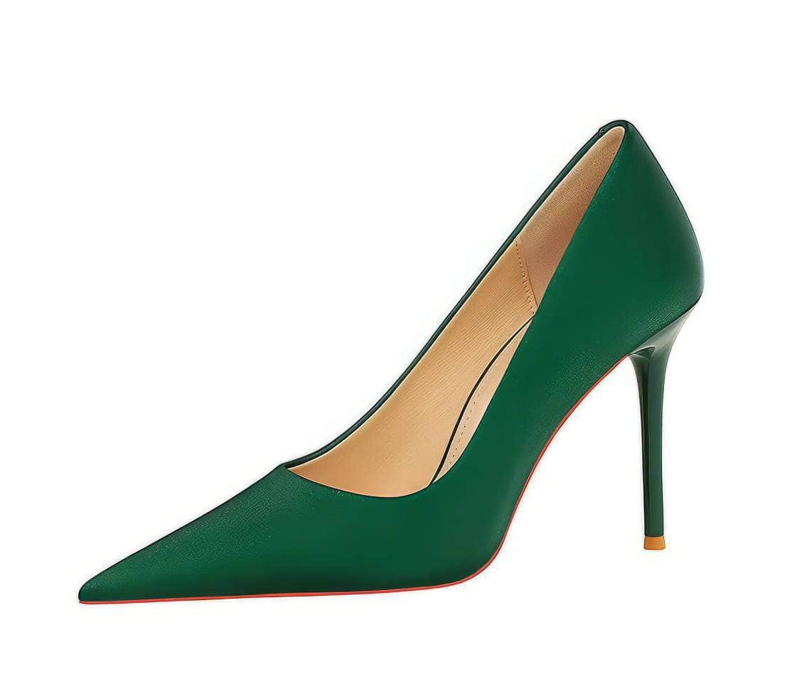 Classy Pointy Toe Banquet Stiletto Heels EU 33 / Green / 10CM