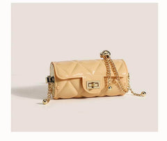 Classy Quilted Twist Lock Flap Chain Bag