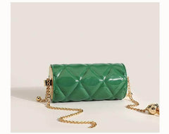 Classy Quilted Twist Lock Flap Chain Bag