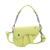 Classy Saddle Leather Bag Green