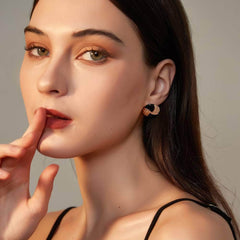 Clip-On Women's Gold Shell Stud Earrings