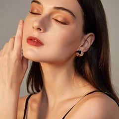 Clip-On Women's Gold Shell Stud Earrings