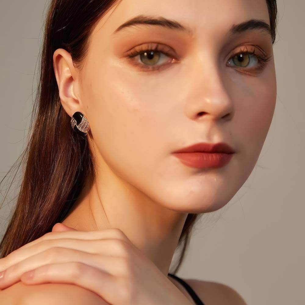 Clip-On Women's Gold Shell Stud Earrings