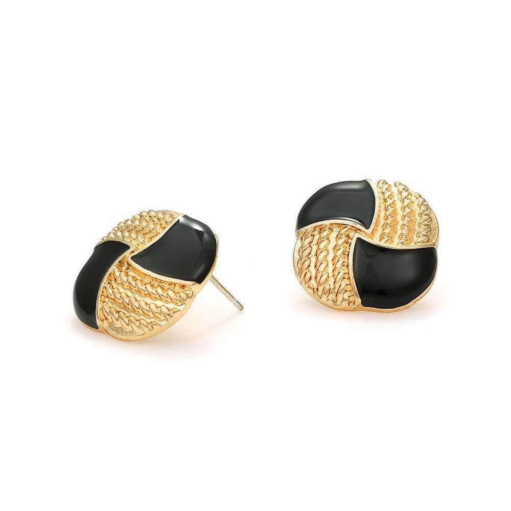 Clip-On Women's Gold Shell Stud Earrings