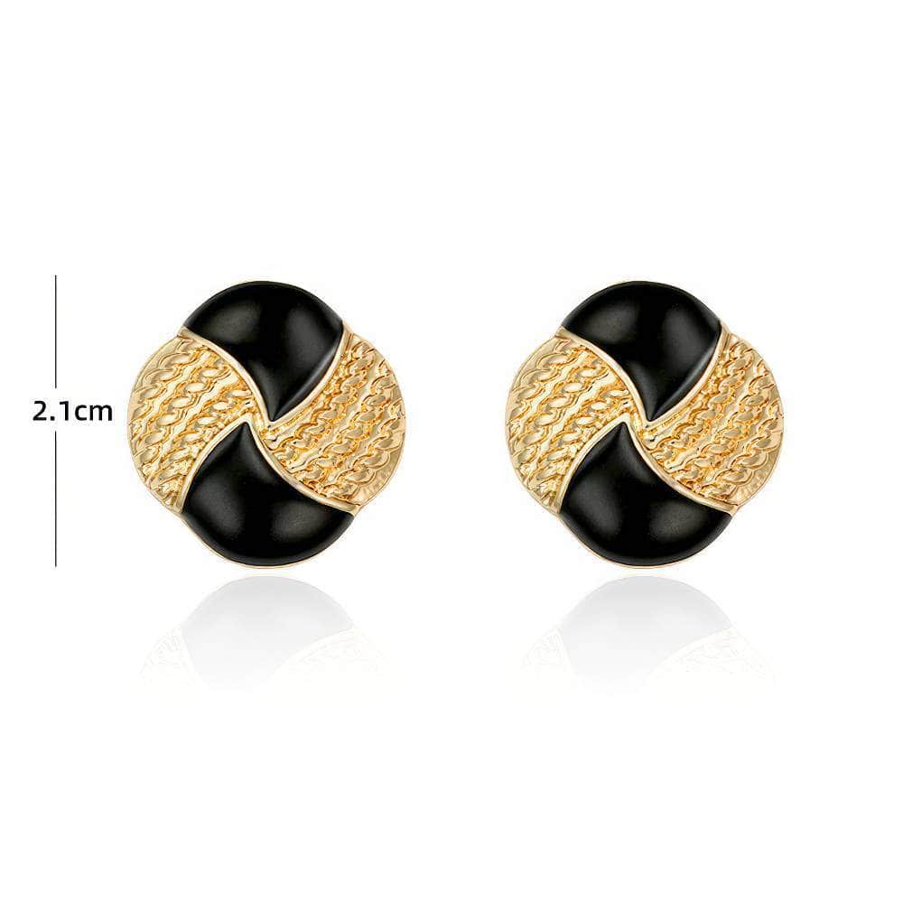 Clip-On Women's Gold Shell Stud Earrings