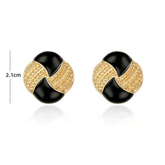 Clip-On Women's Gold Shell Stud Earrings