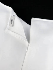 Cold Shoulder Balloon Sleeves Column Dress