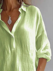 Collared Neck Long Sleeve Shirt