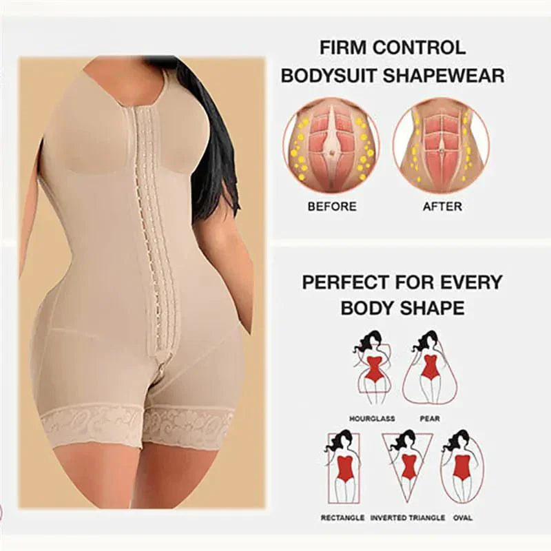 Colombian Short Girdle with High Compression - Post-Surgical Slimming Sheath for Women