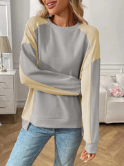 Color Block Long Sleeve Sweatshirt