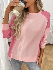 Color Block Long Sleeve Sweatshirt