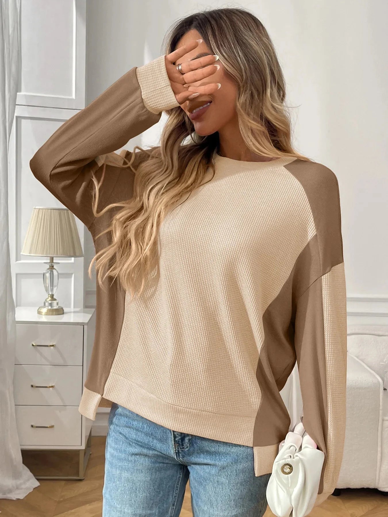 Color Block Long Sleeve Sweatshirt