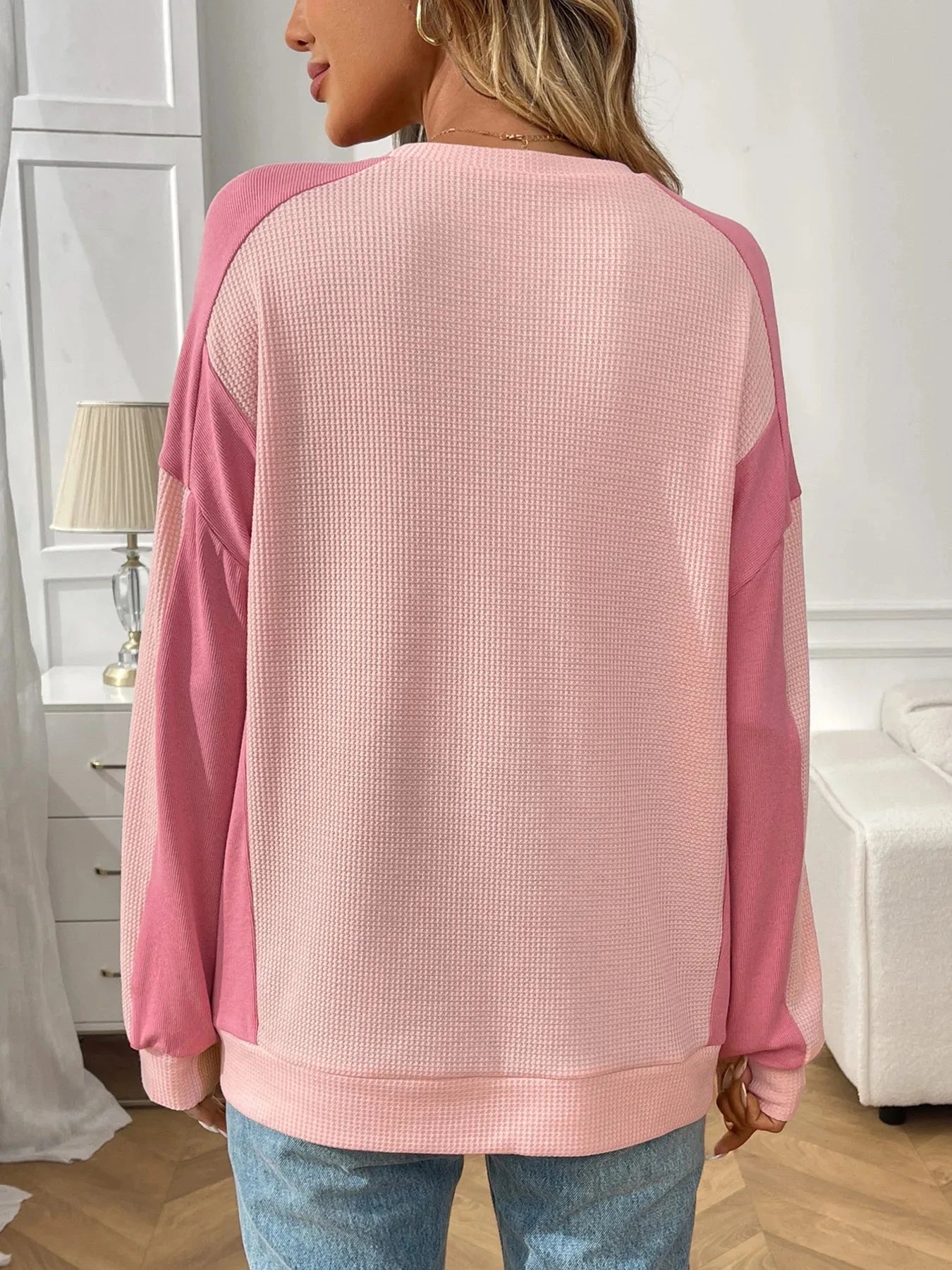 Color Block Long Sleeve Sweatshirt