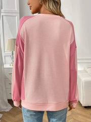 Color Block Long Sleeve Sweatshirt