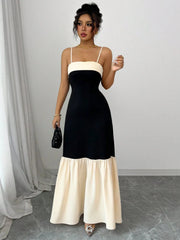 Color Block Maxi Cami Dress