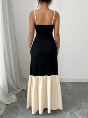 Color Block Maxi Cami Dress