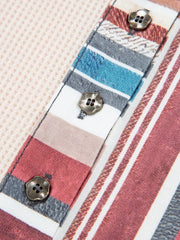 Color Block Striped Long Sleeve Top