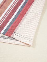 Color Block Striped Long Sleeve Top