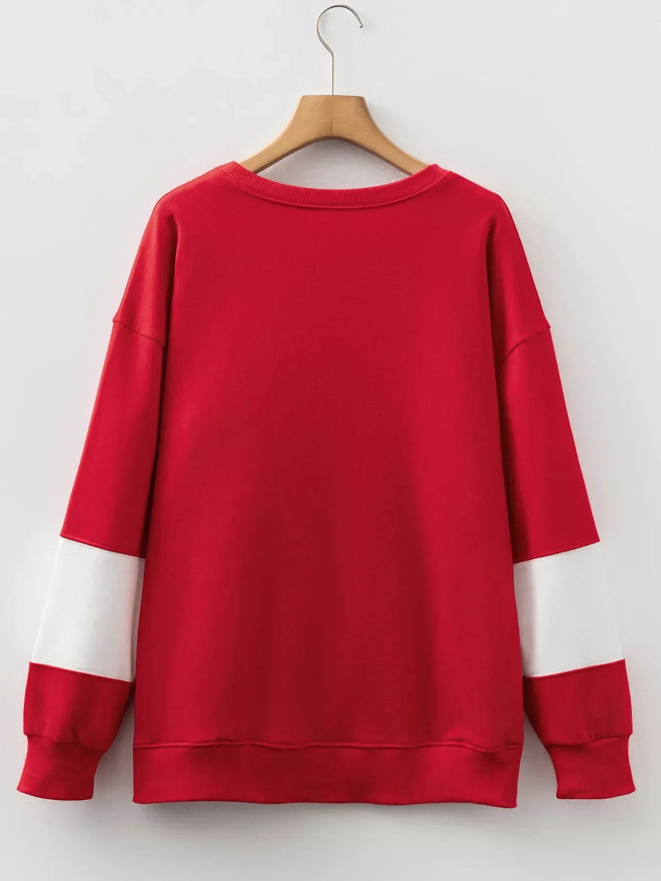 Colorblock Drop Shoulder Baggy Sweatshirt