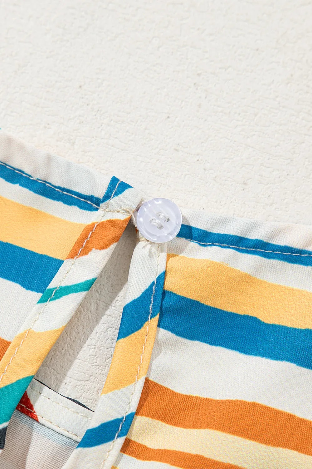 Colorful Striped Cap Sleeve Blouse