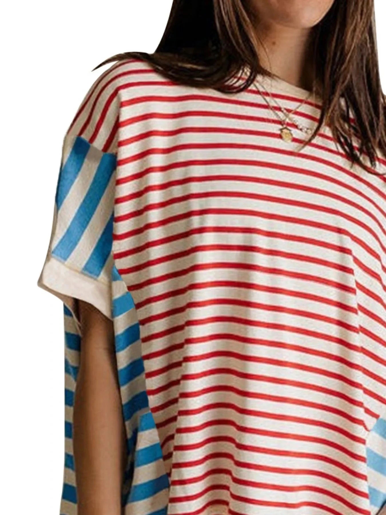 Colorful Striped Oversized T-Shirt