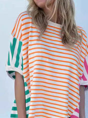 Colorful Striped Oversized T-Shirt